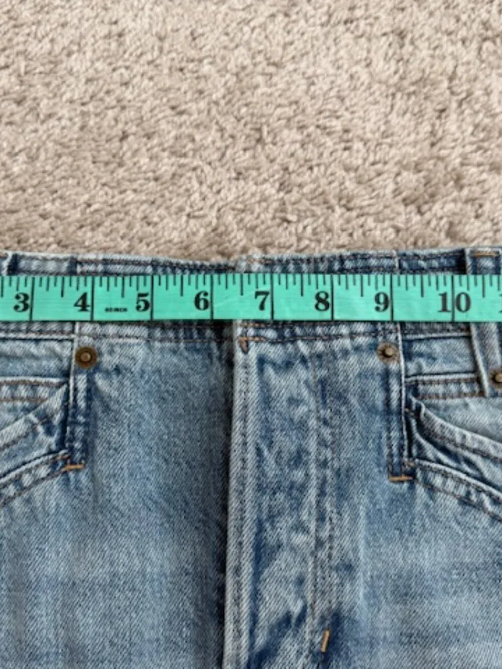 Free People We The Free Suzy Denim Midi Skirt Light Wash Size 26 NWT